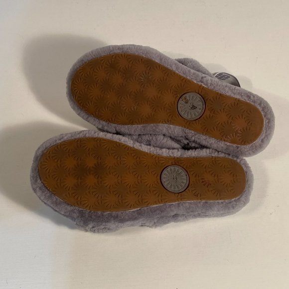 Ugg (1107953) Oh Yeah Gray Sheepskin Slipper Sandals Women Size 7 - Picture 7 of 8